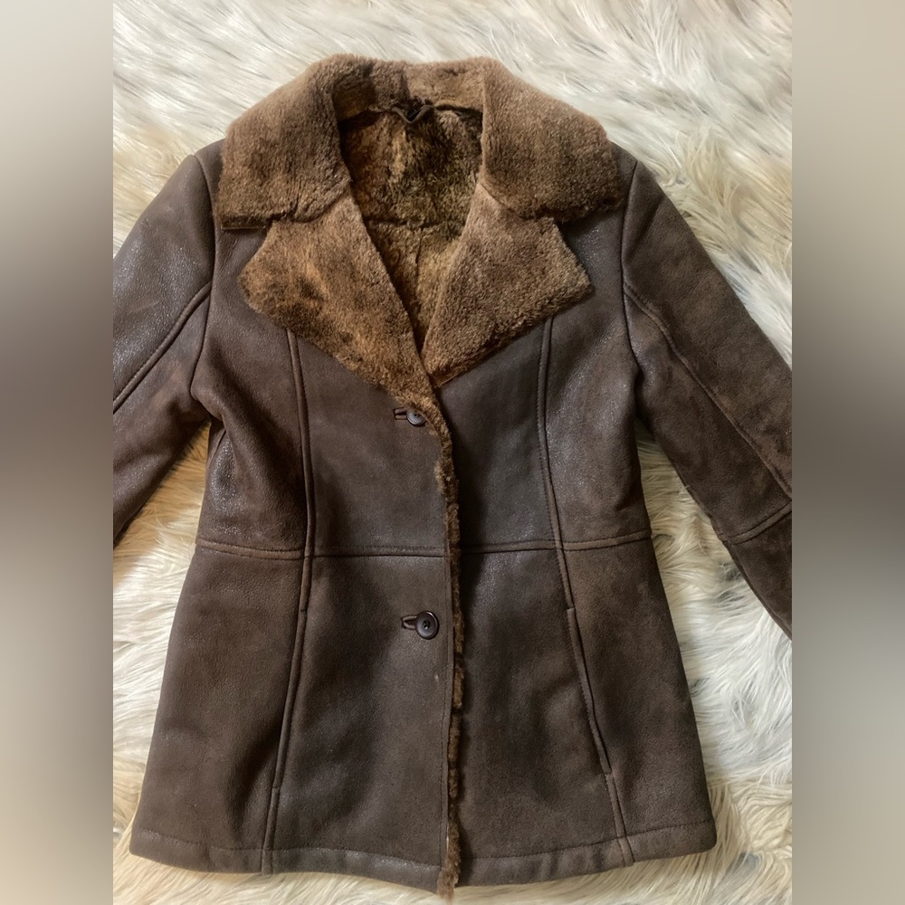 Brown Shearling Women's Coat
